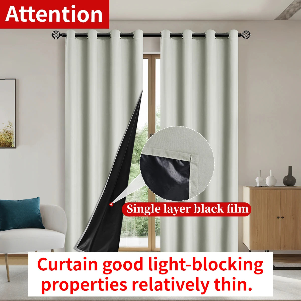 "Transforme Seu Espaço: Cortina Blackout 100% Sombreamento e Proteção em Uma Só Peça!"blackout, cortinas de sombreamento para quarto e sala de estar