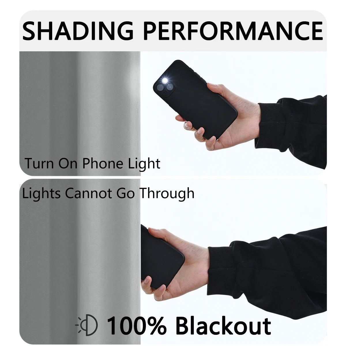 "Transforme Seu Espaço: Cortina Blackout 100% Sombreamento e Proteção em Uma Só Peça!"blackout, cortinas de sombreamento para quarto e sala de estar